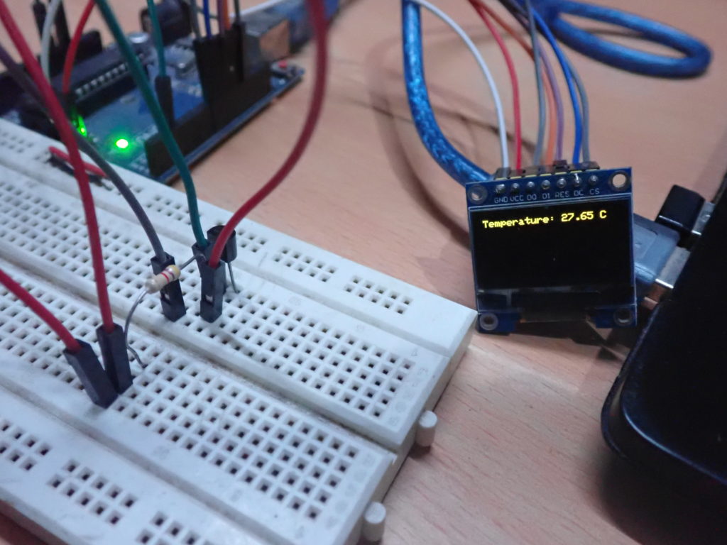 Circuito de monitoreo de temperatura del agua DS18B20 basado en Arduino