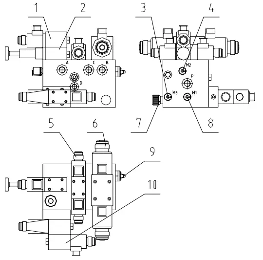 Valve stack layout