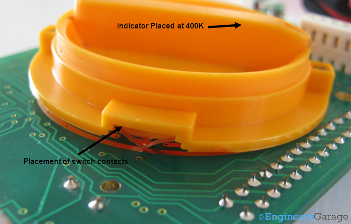 Posicionamento da chave rotativa na PCB