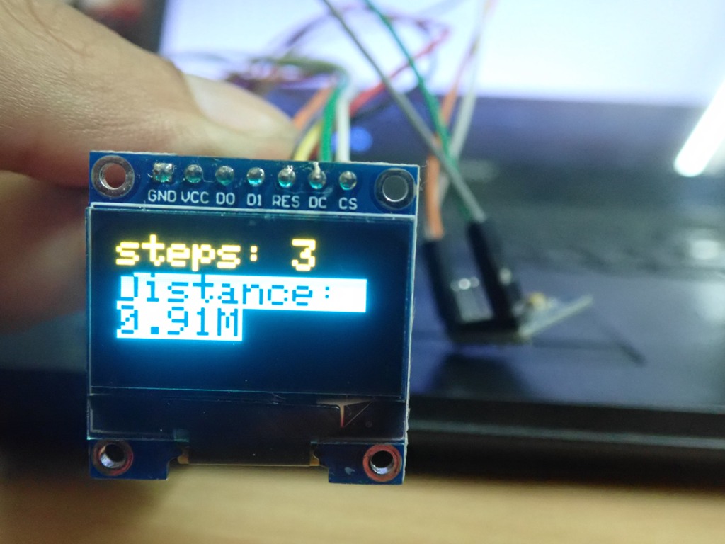 Pedômetro baseado em Arduino usando ADXL345 e SSD1306