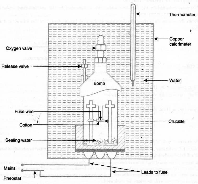 Bomb calorimeter diagram