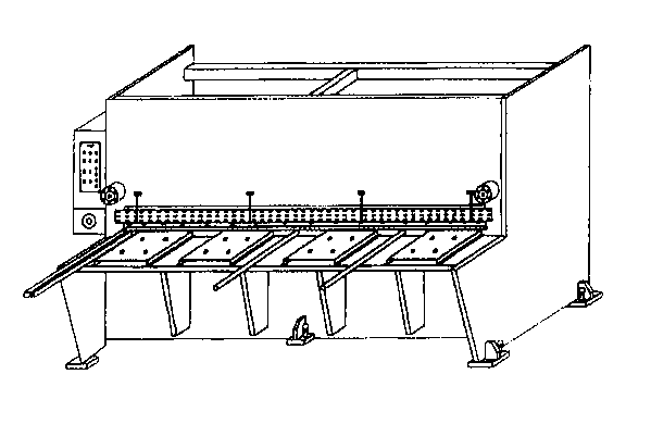 Dibujo de guillotina hidraulica