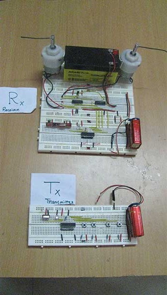 Protótipo de controlador de motor RF DC