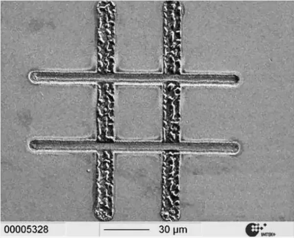 Diferentes efectos del láser de picosegundos y del láser de nanosegundos sobre materiales de policarbonato.