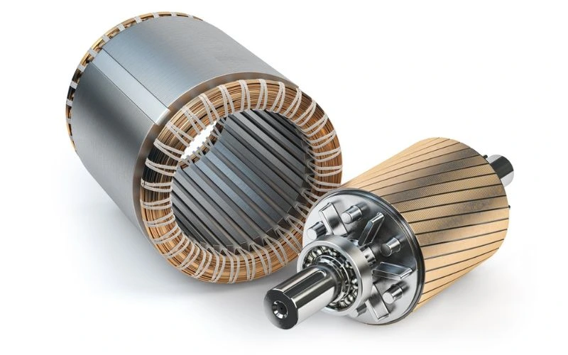 Structure of a three-phase induction motor