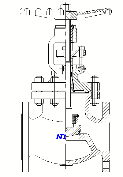 T-shaped shut-off valve