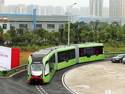 Trânsito rápido ferroviário autônomo da China em Zhuzhou