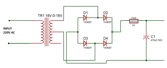 Diagrama de circuito do capacitor de suavização Diagrama de circuito do capacitor de suavização