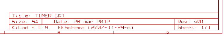 Título da planilha KiCAD