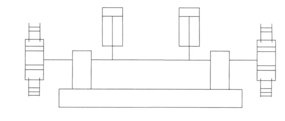 Fig.3 Diagrama esquemático do acionamento por cremalheira com sincronização forçada