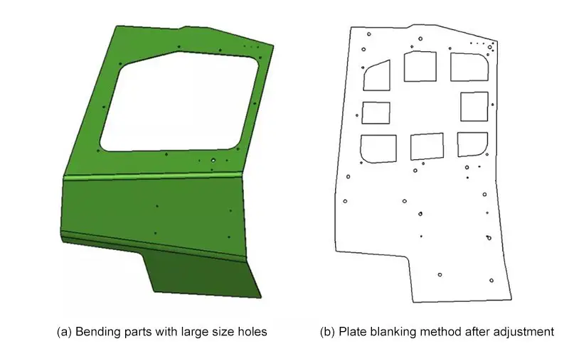 Large hole suppression method for bent parts