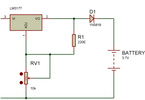 Diagrama de circuito de proteção contra corrente reversa