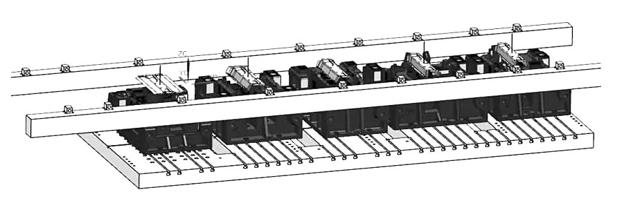 Línea de producción de automatización de estampado de estaciones múltiples