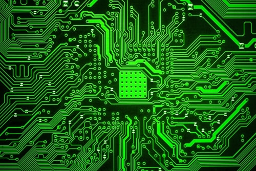 Imagem de um layout de PCB