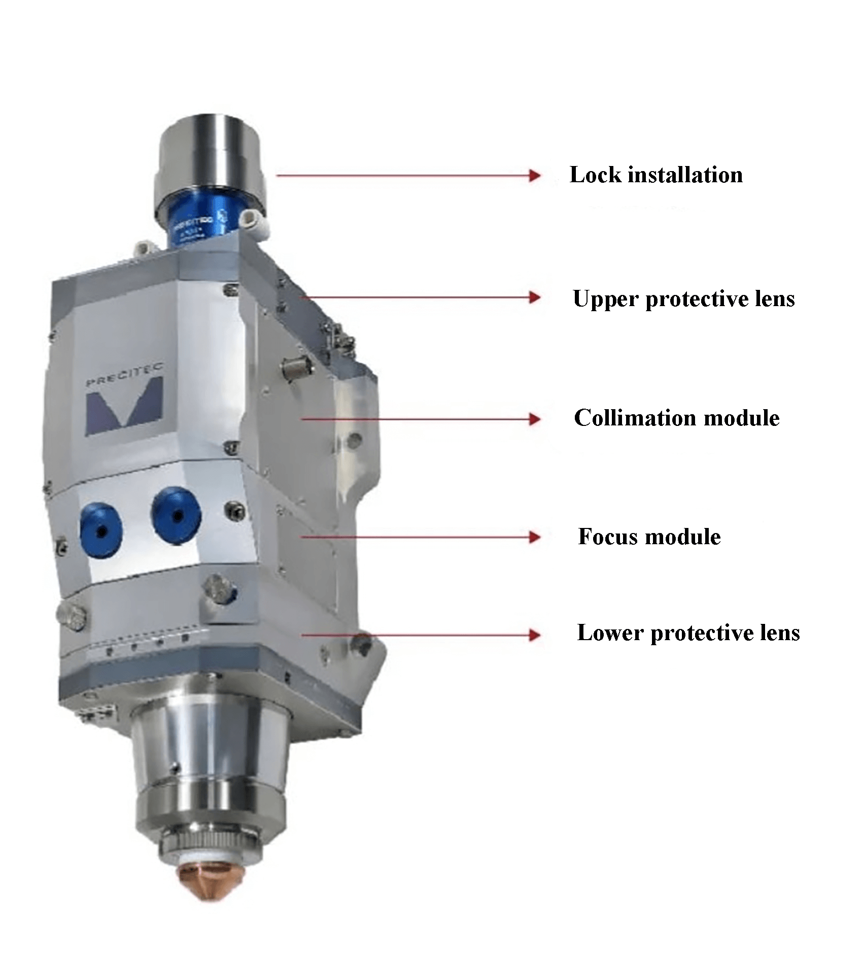 Fig.1 Cabezal de corte por láser