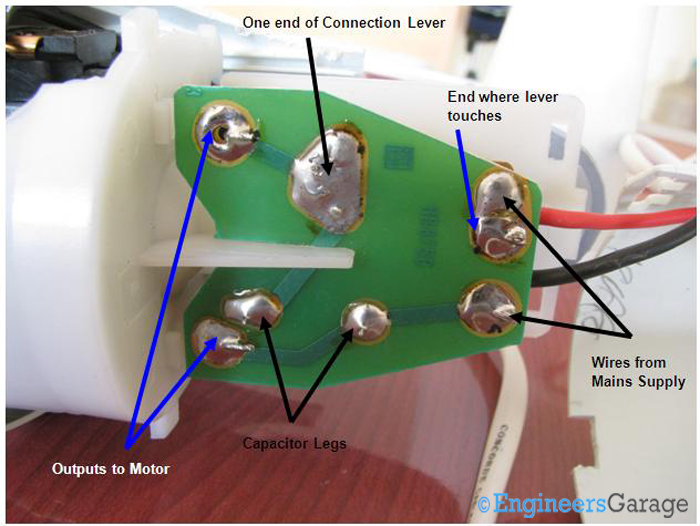 Arranjo do circuito PCB na parte traseira