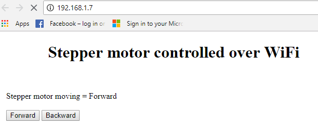 Control WiFi de motor paso a paso con nodemcu esp8266