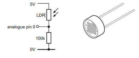 LDR Arduino medindo intensidade de luz