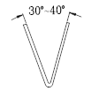 Acute punch bending angle