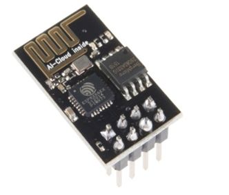 Imagem típica do modem Wi-Fi ESP8266 ESP-01