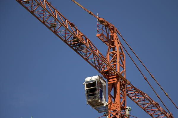 two tower cranes