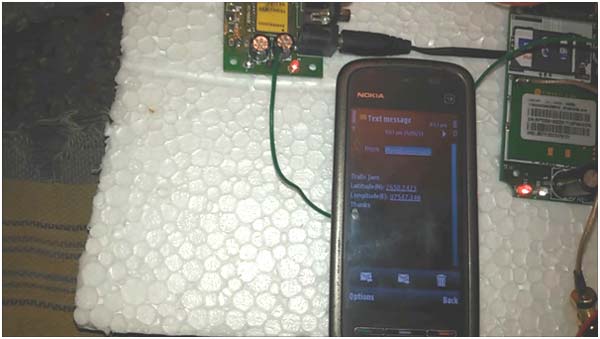 Imagem do relatório de trânsito enviado para o número de celular cadastrado como SMS