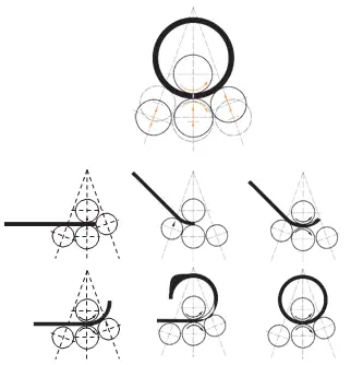 Principio de funcionamiento de la máquina dobladora de placas de 4 rodillos.
