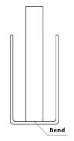 Point pressing and flattening with flattening die in pre-bending