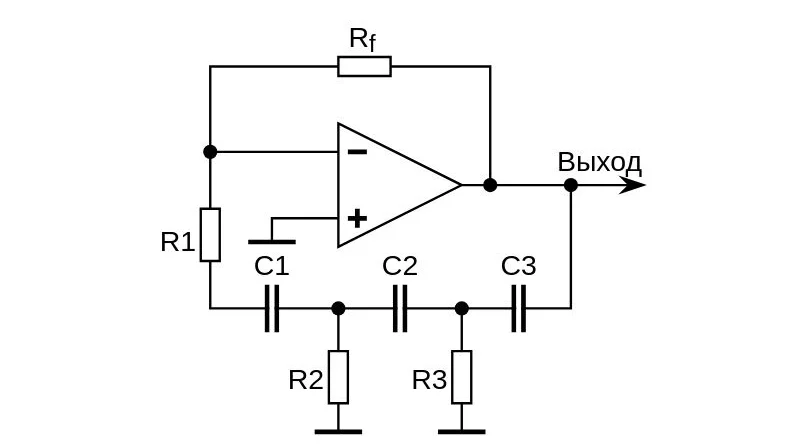 Oscilador de cambio de fase RC