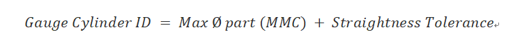 Formula for the inner diameter of the measuring cylinder