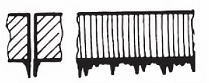 Long and irregular filament-like burrs are produced on both sides and the surface of the large plate becomes discolored