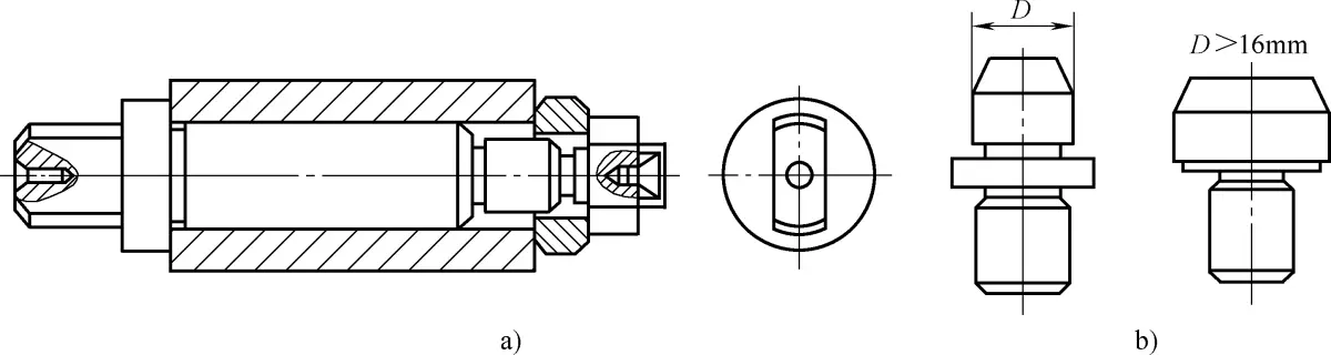 Figure 10-11: Location of center pin and locating pin