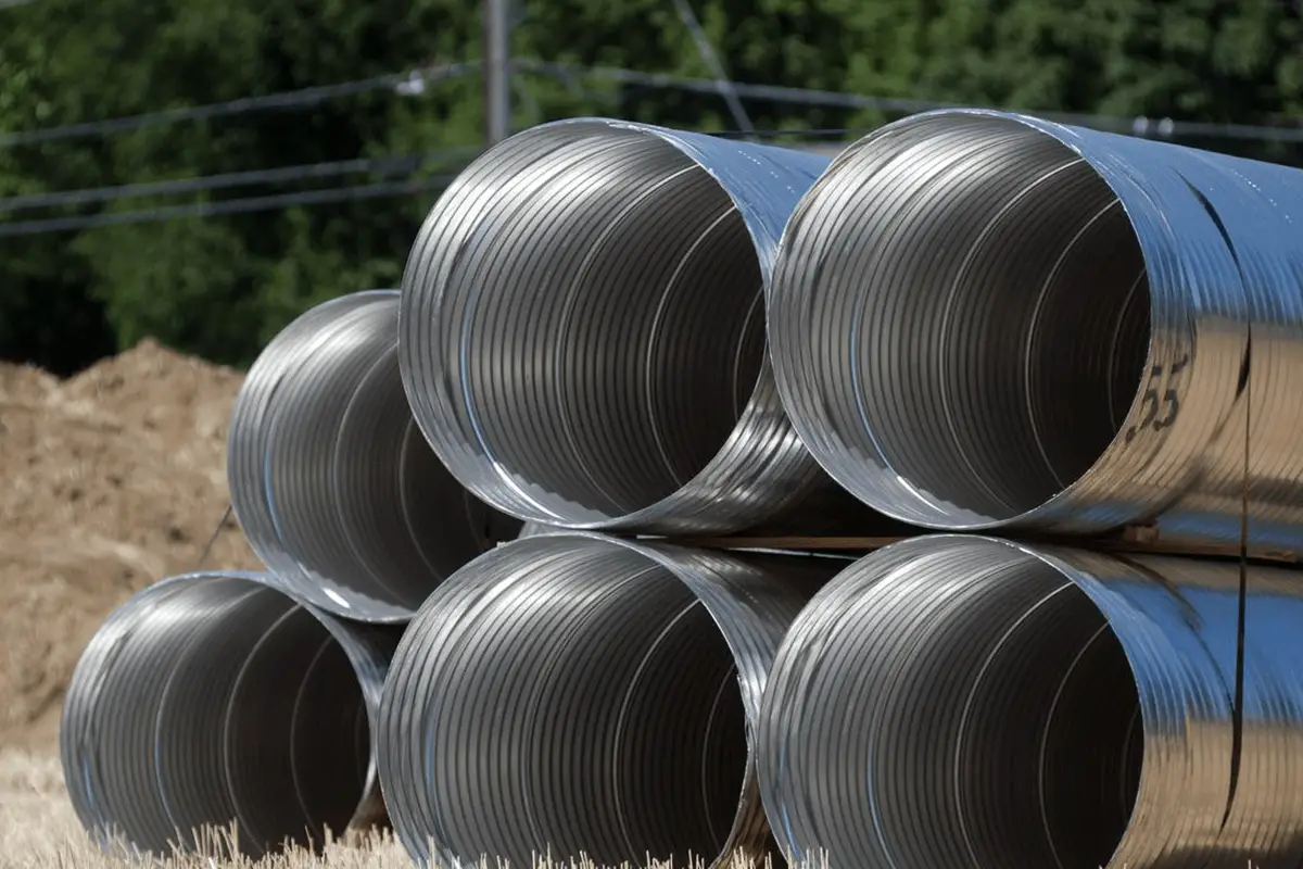 What are corrugated steel pipes