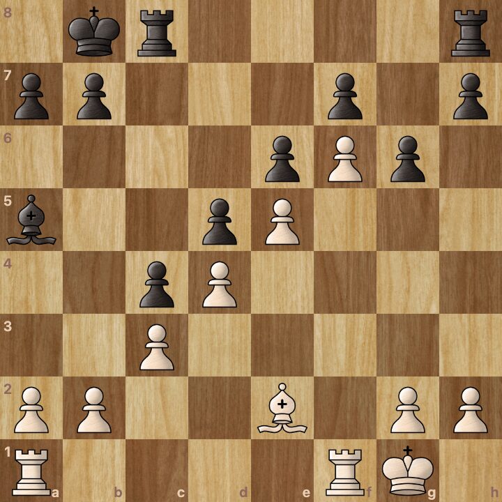 A closed chess position.