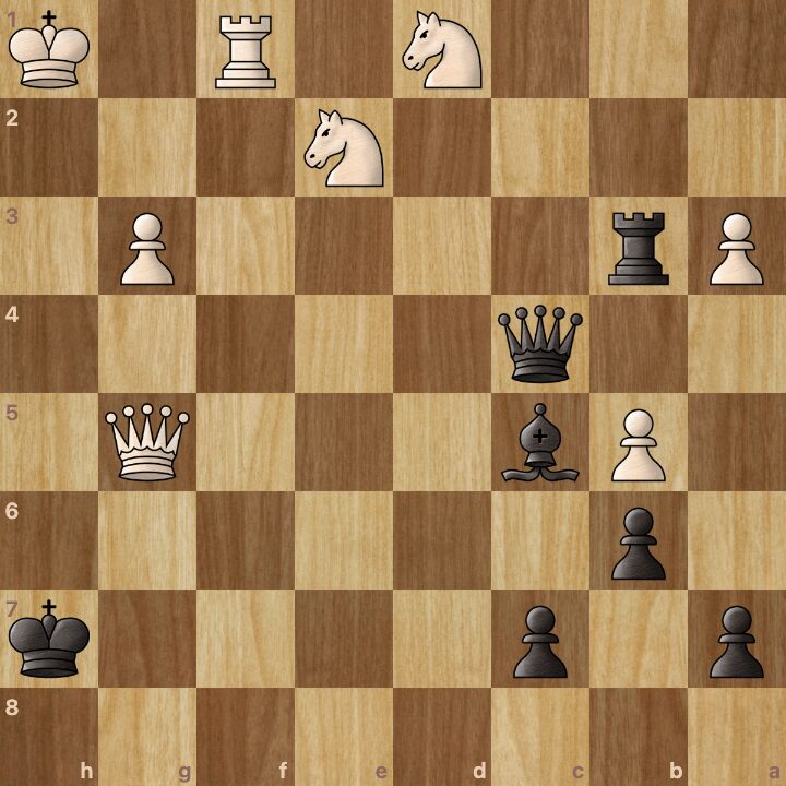 Black to play and find a fork in the position.