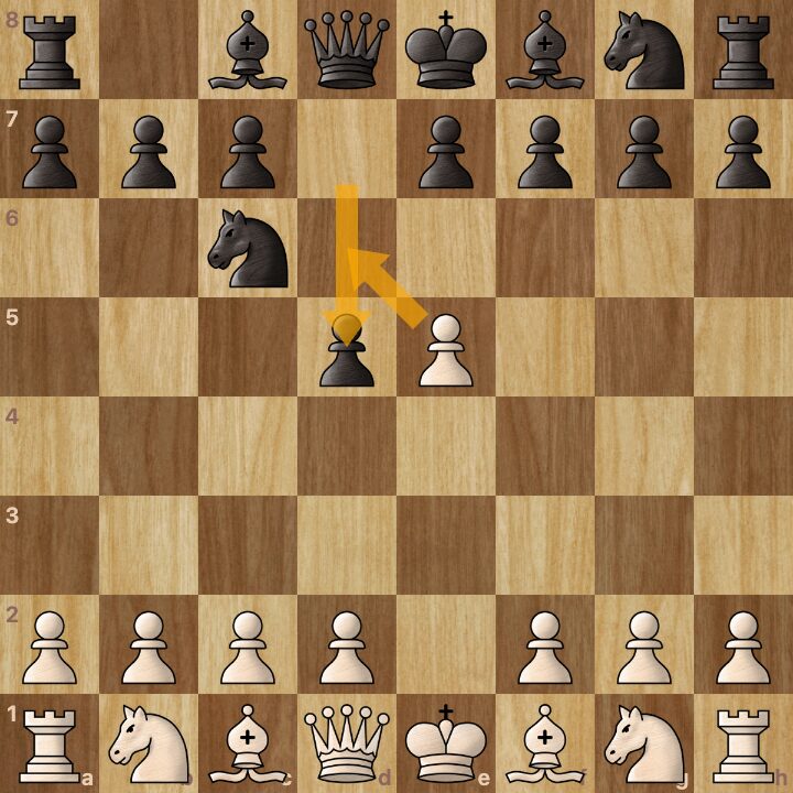 En passant allows the white pawn to capture here.