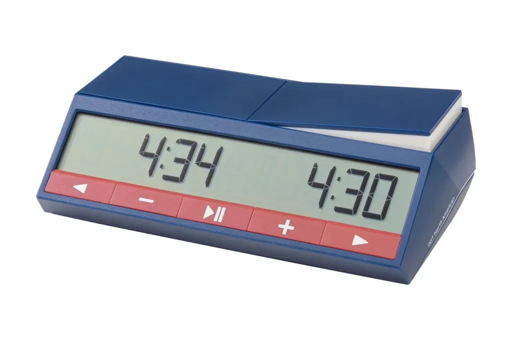 A digital chess clock.