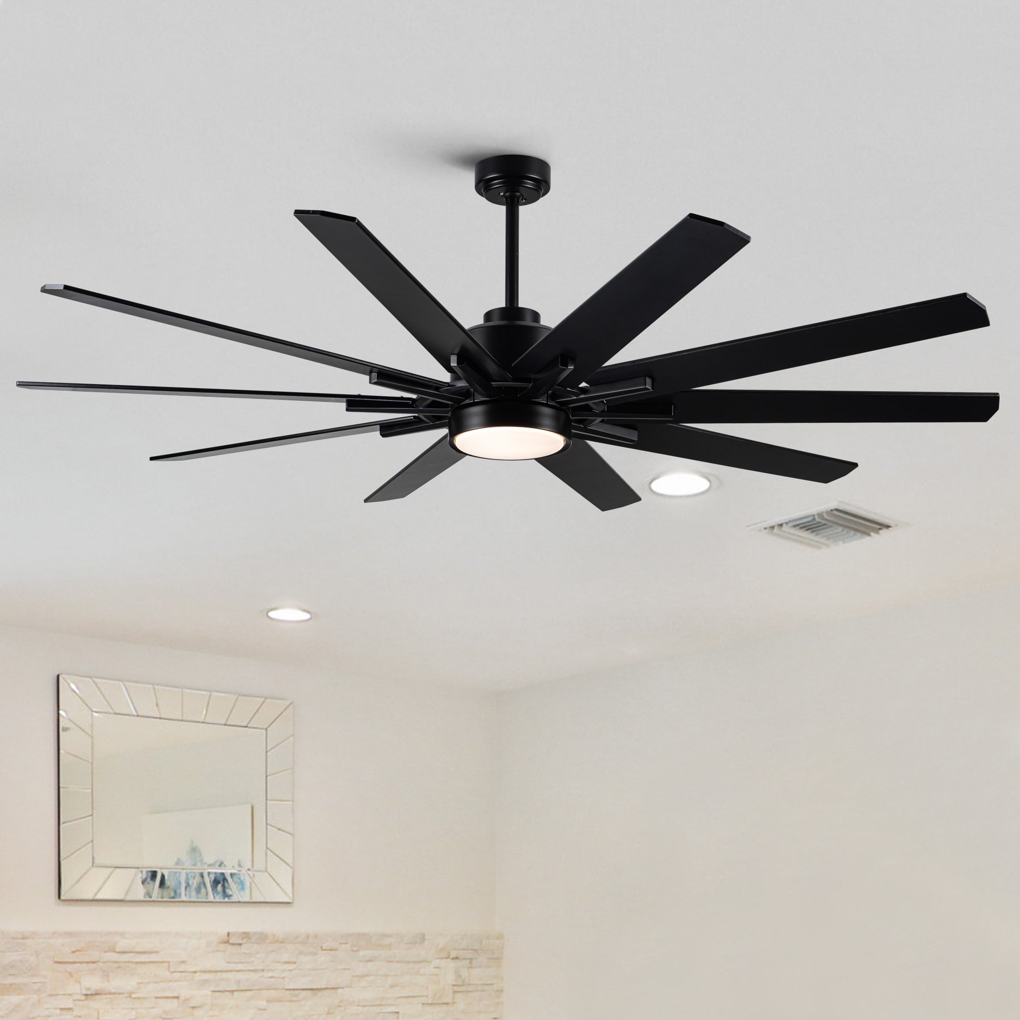 72 Inches Ceiling Fan with Dimmable LED Light
