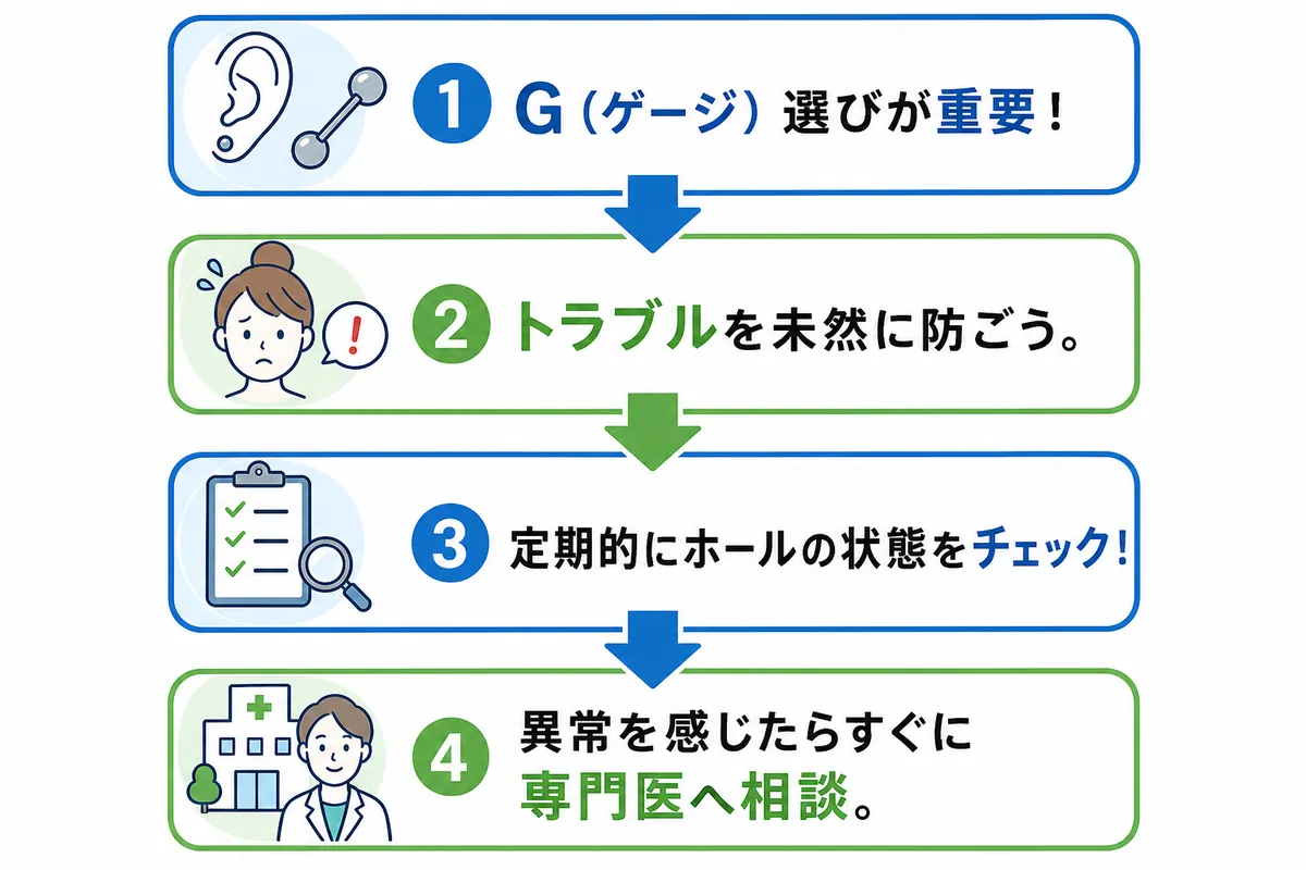 医師が推奨する安心・安全なピアスライフのための3つのポイント