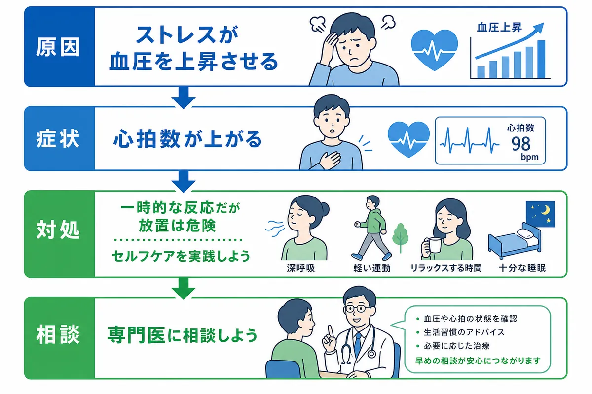 ストレスで血圧が上がる医学的な仕組み