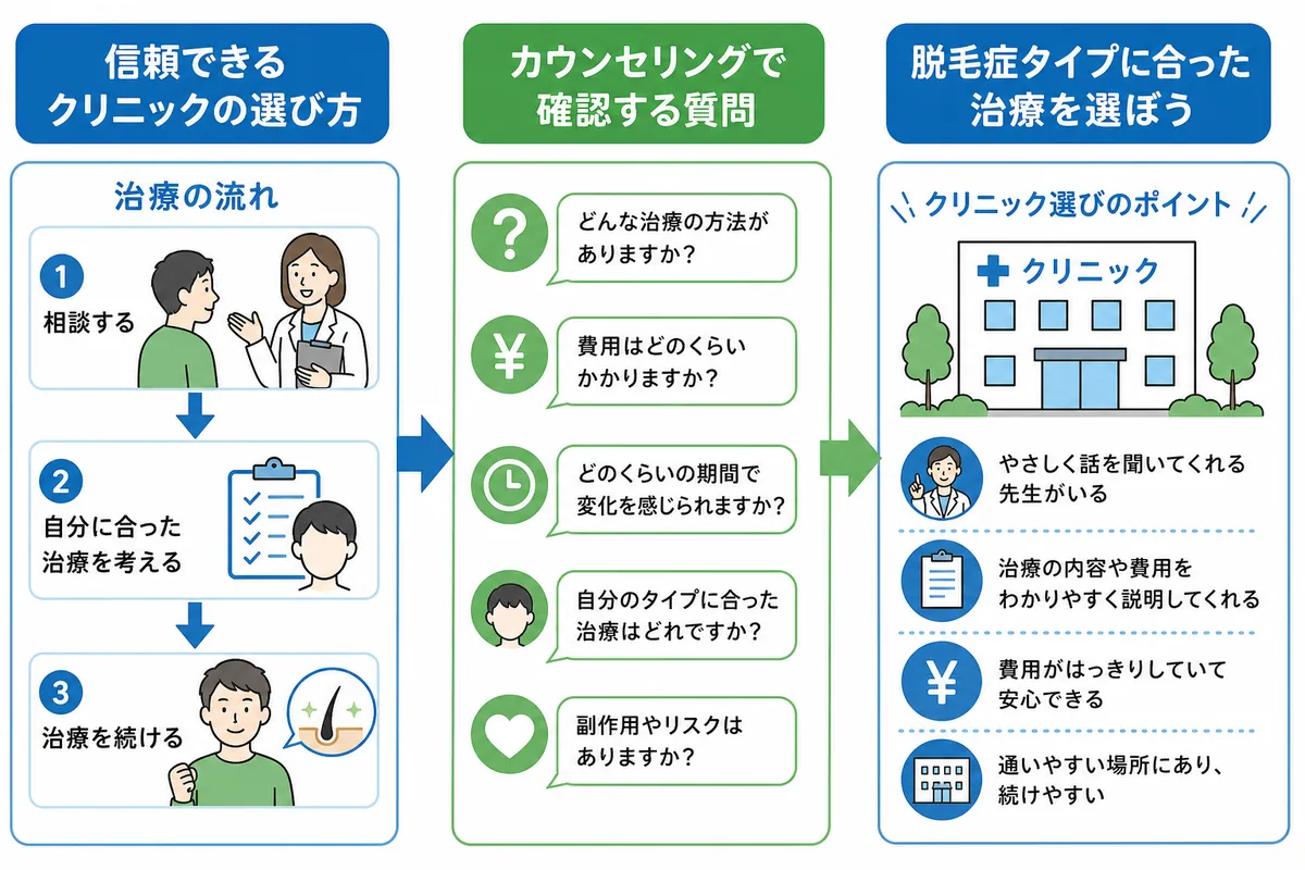 後悔しないためのクリニック選び3つのポイント