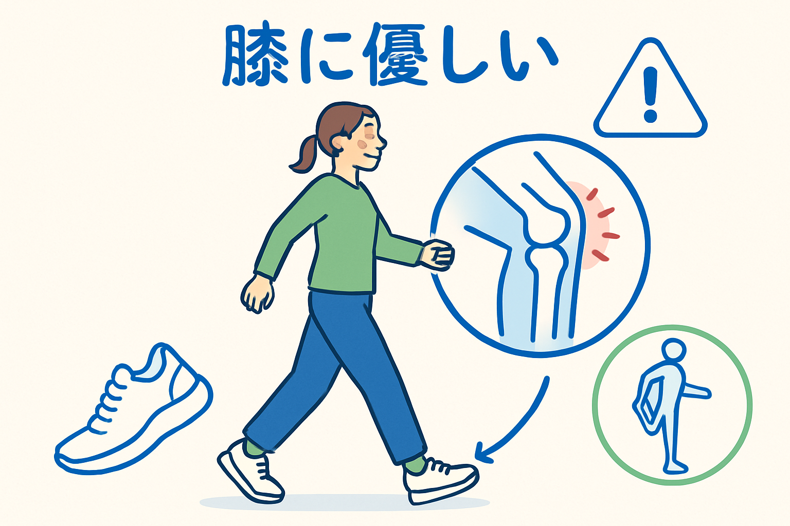 膝に優しいウォーキング方法と４つの注意点