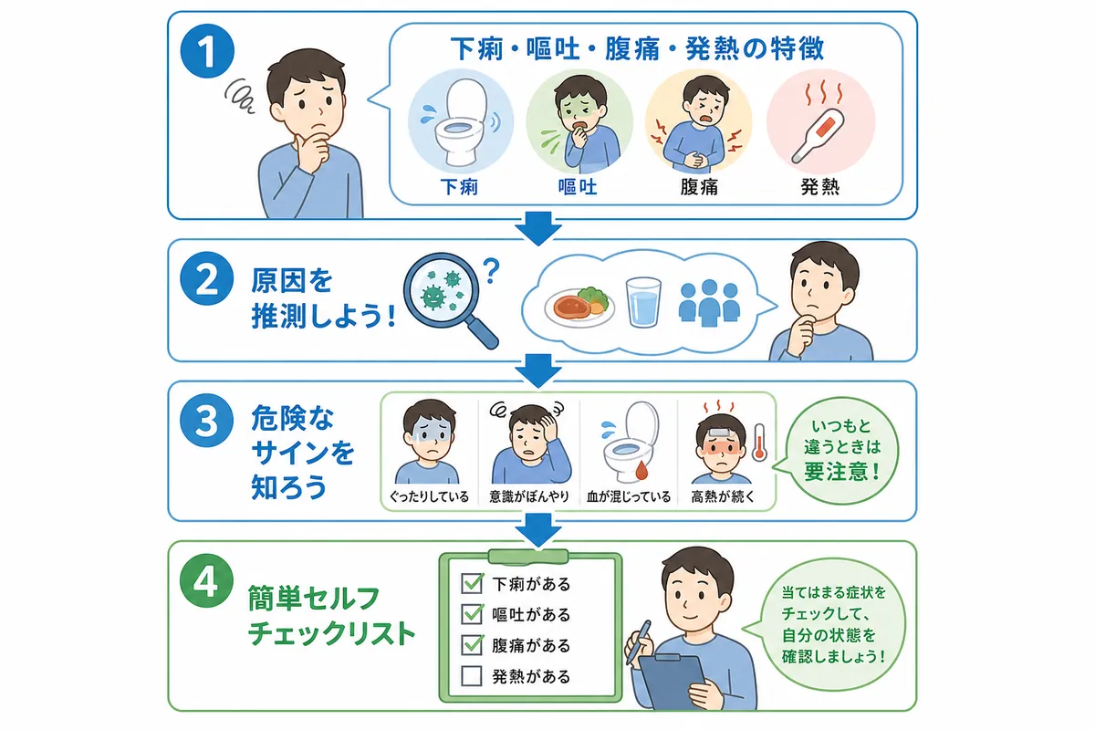 食あたりと胃腸炎の違いとは?症状の見分け方と正しい対処法・回復のコツを解説 | あけぼの橋内科・内視鏡内科