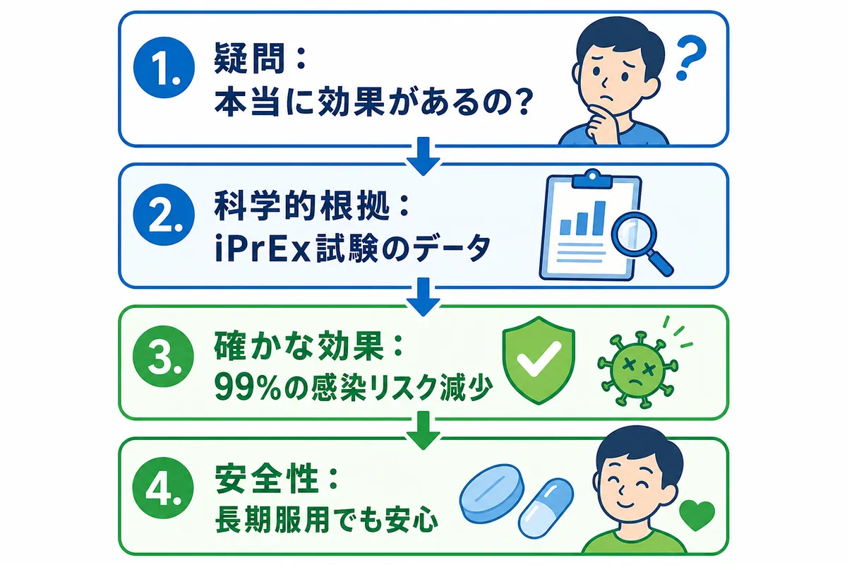 論文データで見るデイリーPrEPの確かな予防効果