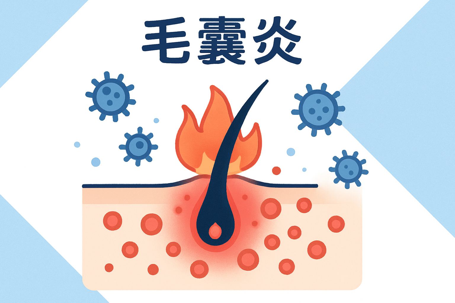 毛嚢炎とは?症状・原因・好発部位を解説