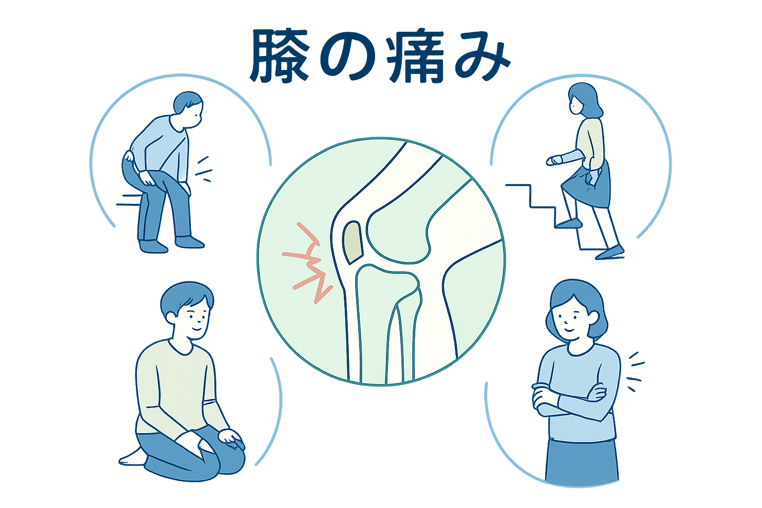 変形性膝関節症をチェック！４つの初期症状