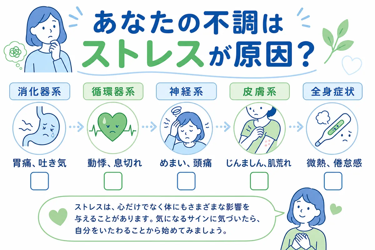 あなたの不調はストレスが原因?症状別チェックリスト
