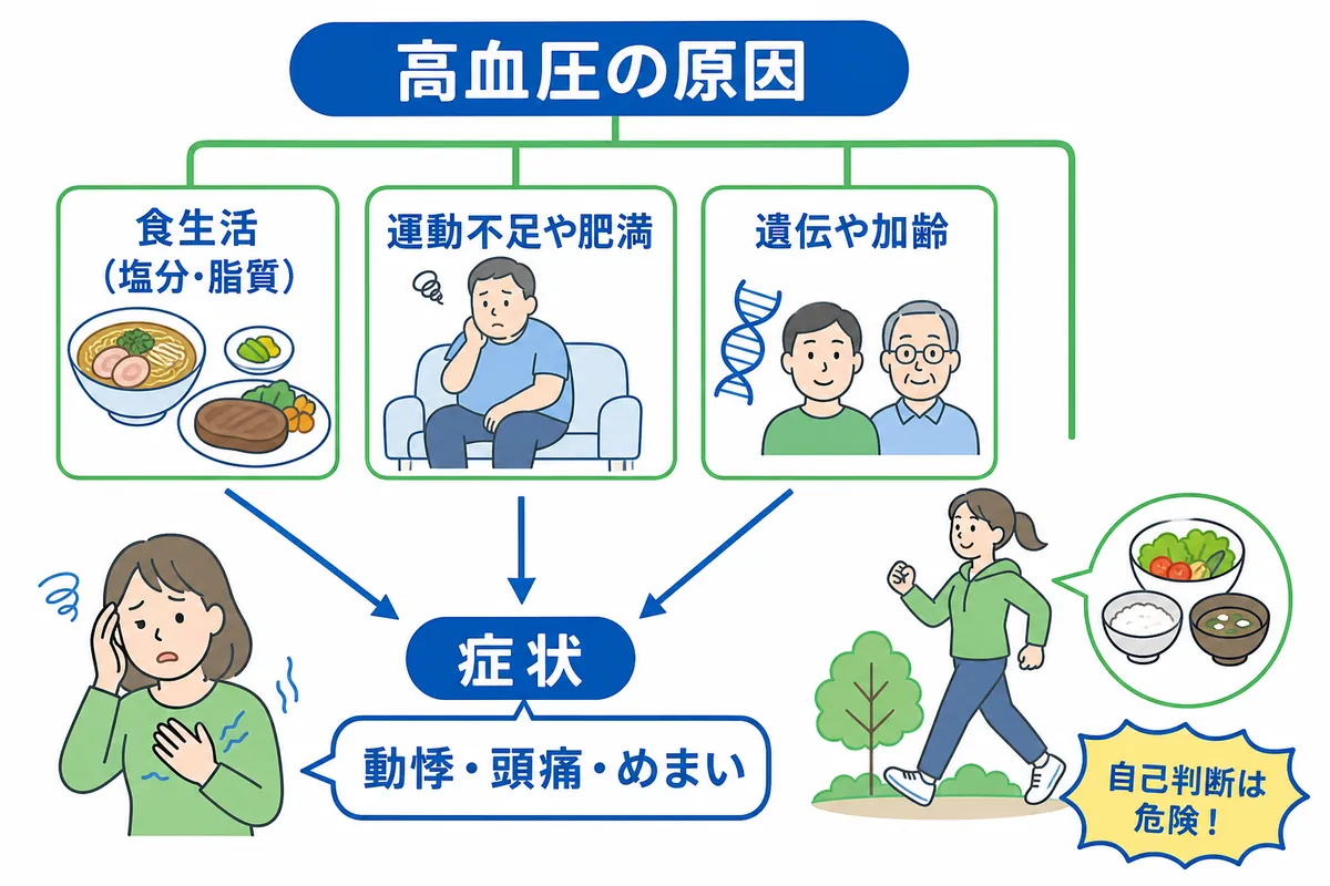 ストレス以外に考えられる高血圧の原因