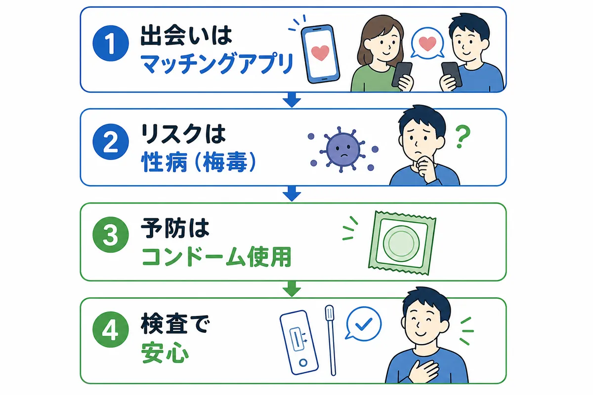 マッチングアプリの出会いと性病の関係は?研究でわかっていること