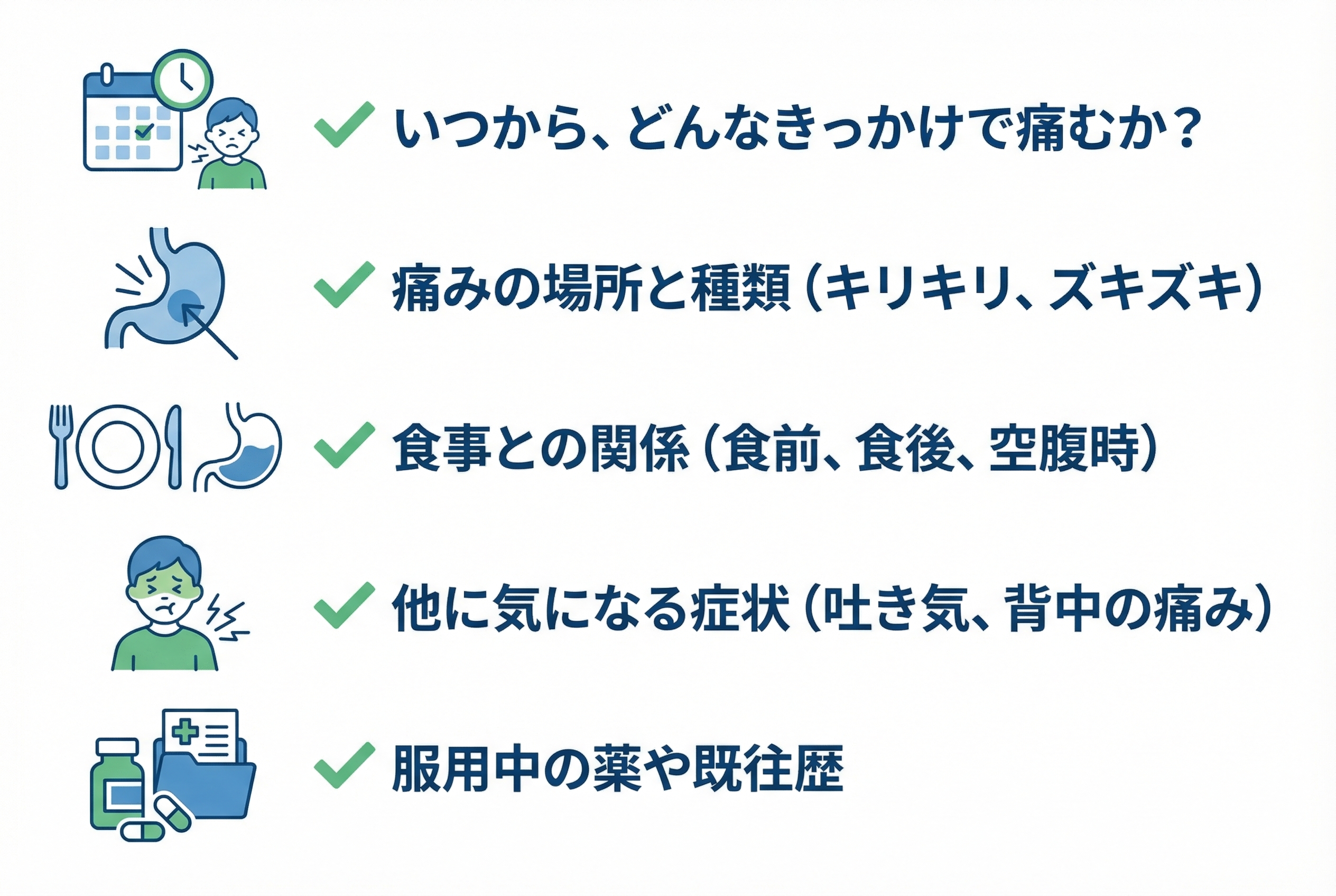 診察で的確に伝えるべき5つのポイント【受診前チェックリスト】